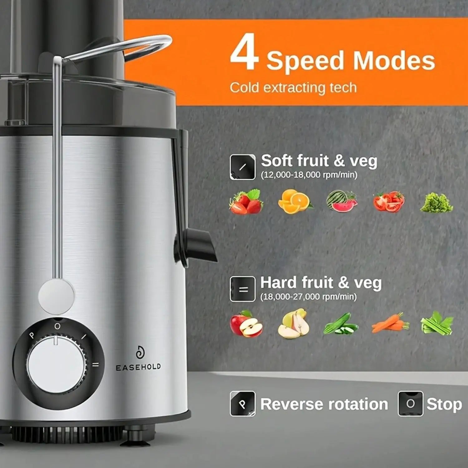 Household and commercial dual-purpose juicer with powerful motor, high-speed output fine andresidue free juice, large capacity machine, material, high temperature resistance, odorless fruit andvegetable fresh pressing juicer from PriceLows™
