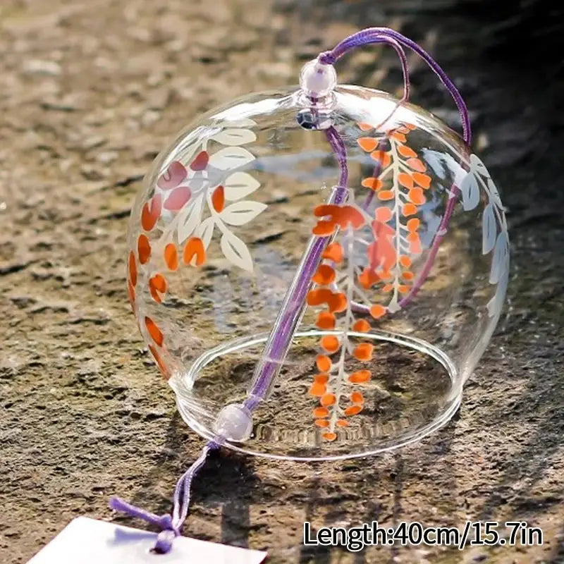 Japanese Windchime Huling Landscape Bell Glass Crystal Bell Wind Hanging Ornament Garden Landscape Japanese Wind Bell Decor 후우링 from PriceLows™