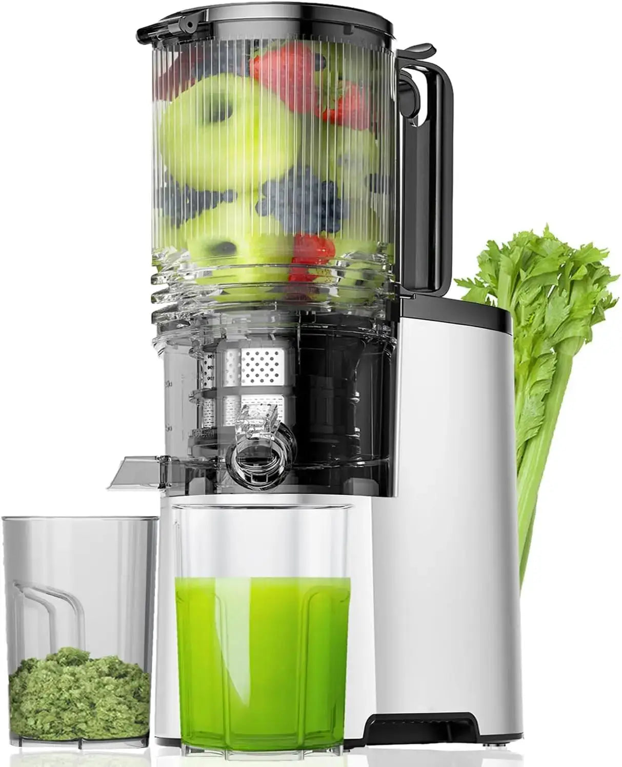 Cold Press Juicer, 5.8" Wide Chute, 400W Slow Masticating, High Juice Yield for Whole Fruits & Veggies from PriceLows™