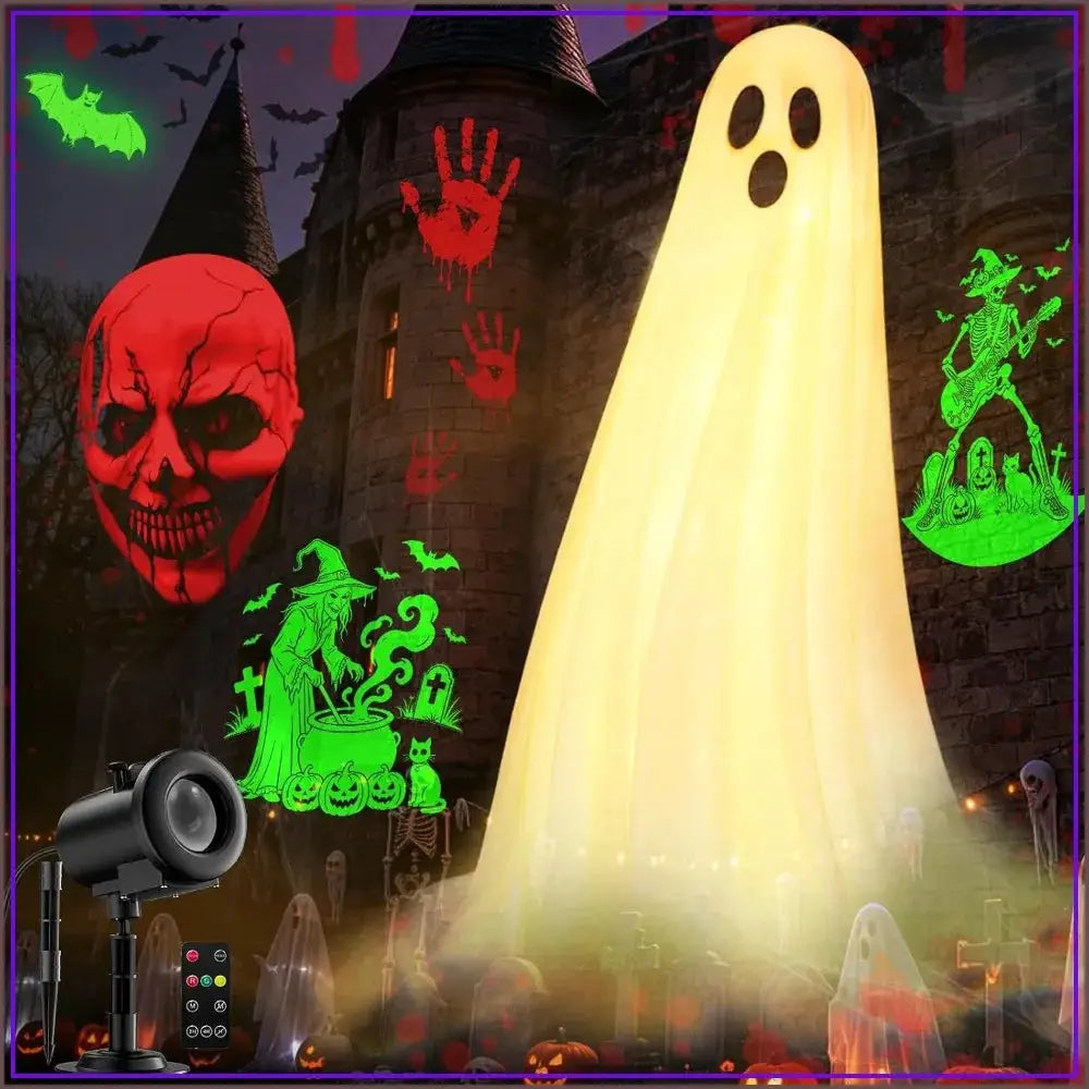 Halloween Projector | 12 In 1 | 3D Dynamic Patterns | Indoor Outdoor