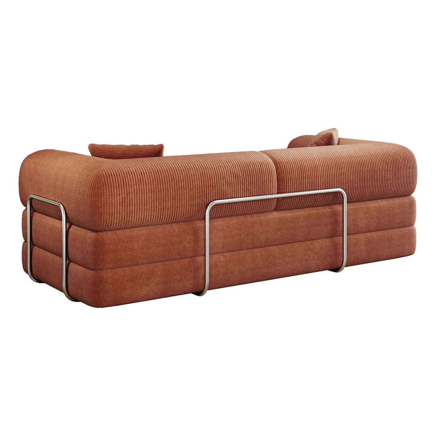 Convertible Sofa Bed | Genuine Leather | Metal Frame | Apartment Use