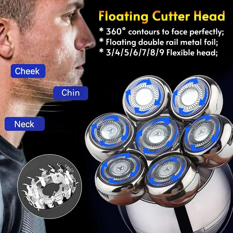 Replaceable 3D 4D 5D 6D 7D 8D 9D Floating Electric Shaver Head Spare Nose Trimmer Hair Clipper And Facial Cleaning Massage Head from PriceLows™