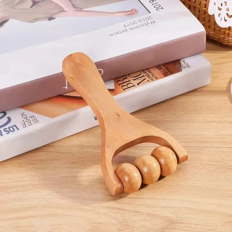 Wooden Body Roller | Manual Massager | Neck Back Legs Face