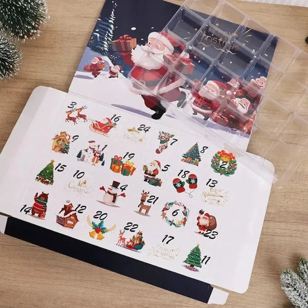 Christmas Advent Calendar | 24 Grids | DIY Fillable | Plastic