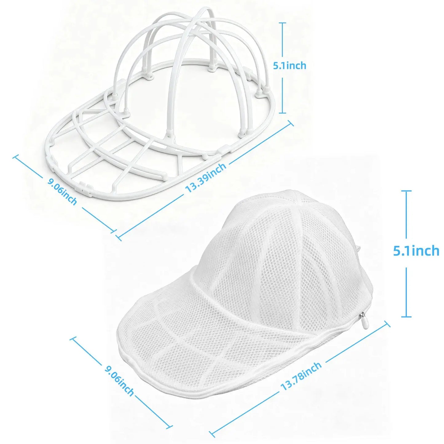 Hat Washing Cage | 2 Layer Poly Mesh | Anti Deformation | Machine Washable