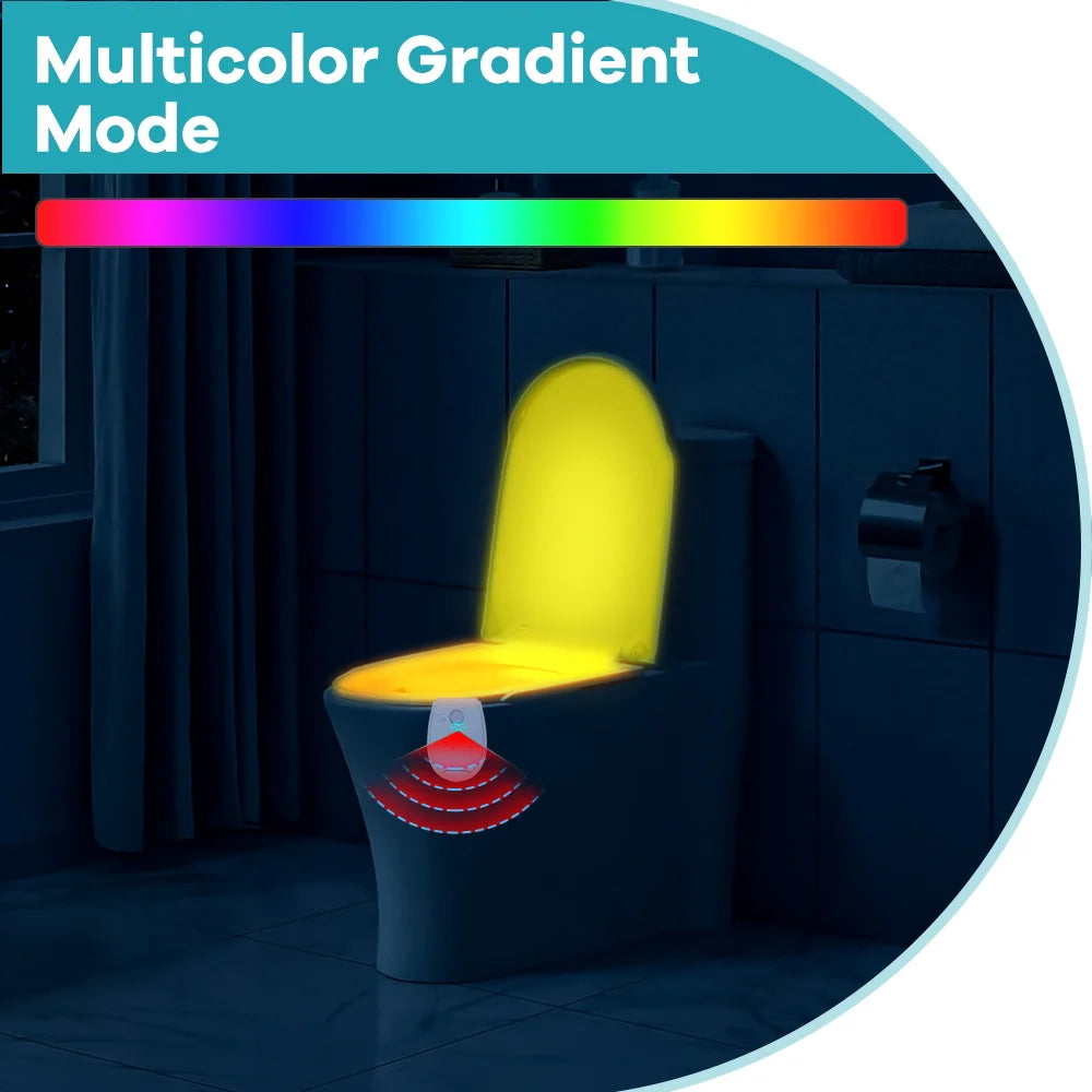 LED Toilet Light | PIR Motion Sensor | 16 Colors RGB | Waterproof