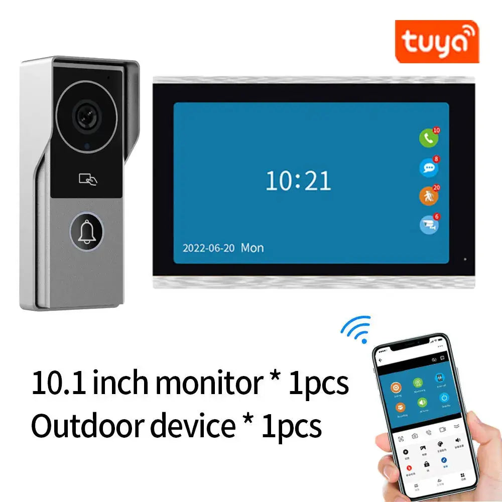 Smart Video Intercom | 1080P HD Camera | Touch Monitor | 7 10 Inch