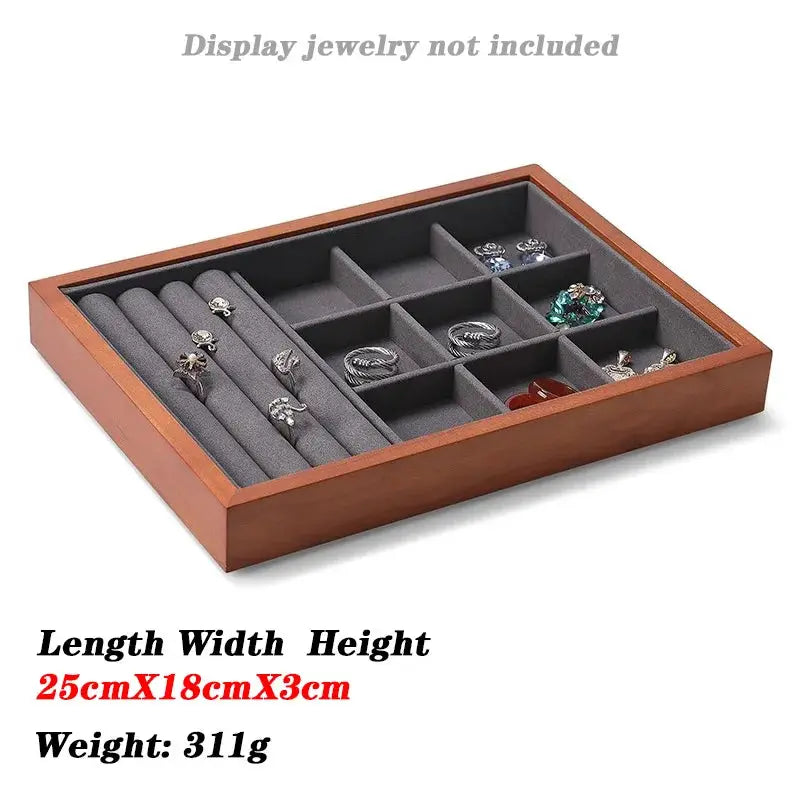Jewellery Box Organiser Wooden Jewelry Storage Box Jewelry Storage Box Jewelry Necklace Ring Display Box Earring Storage from PriceLows™