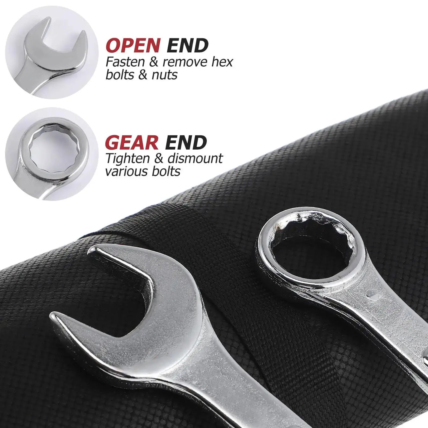14 pcs Combination Wrench Set 8mm 24mm Double Ended Tools Mechanics Repair Shop Garage Home Workshop Chrome Vanadium Steel from PriceLows™