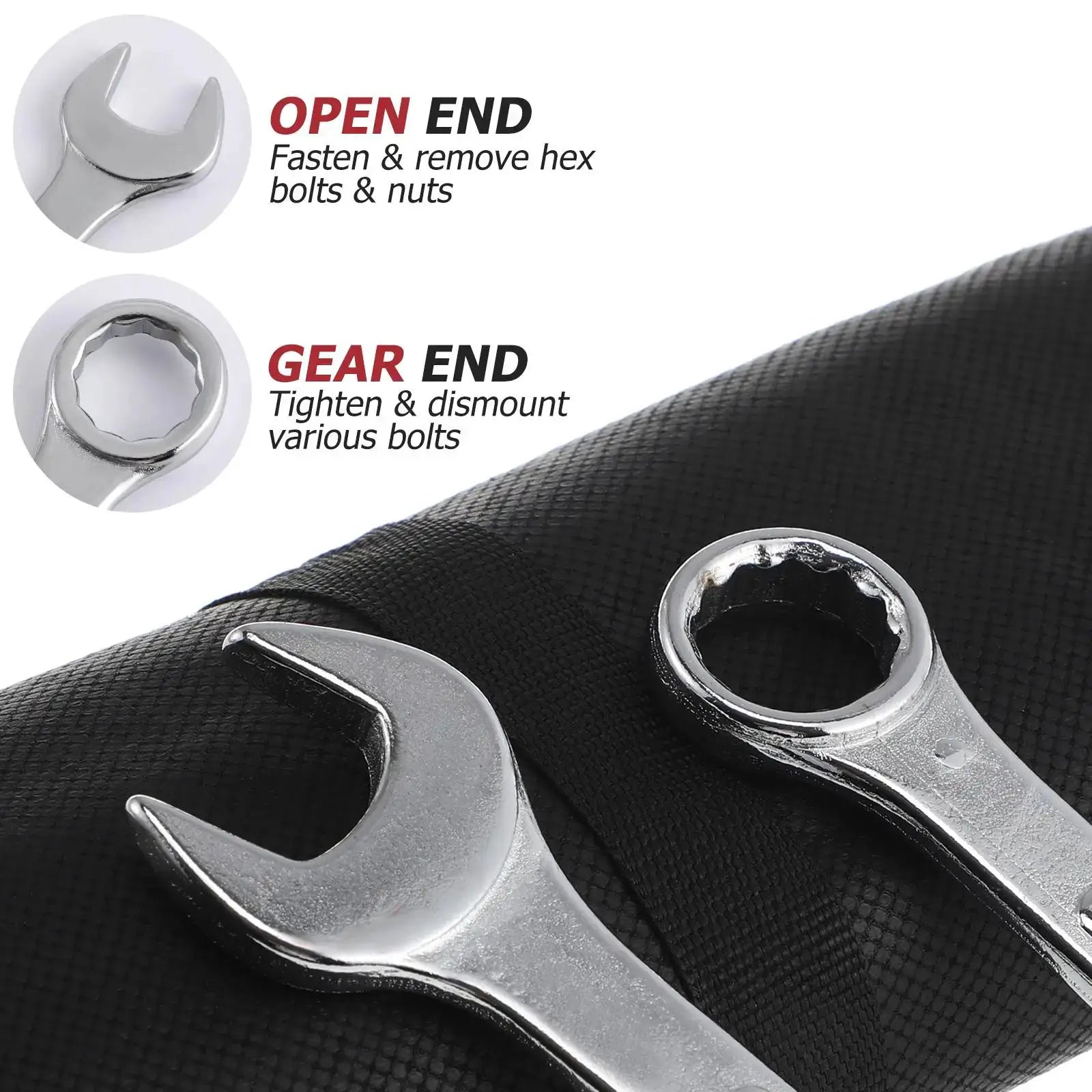 14 pcs Combination Wrench Set 8mm 24mm Double Ended Tools Mechanics Repair Shop Garage Home Workshop Chrome Vanadium Steel from PriceLows™