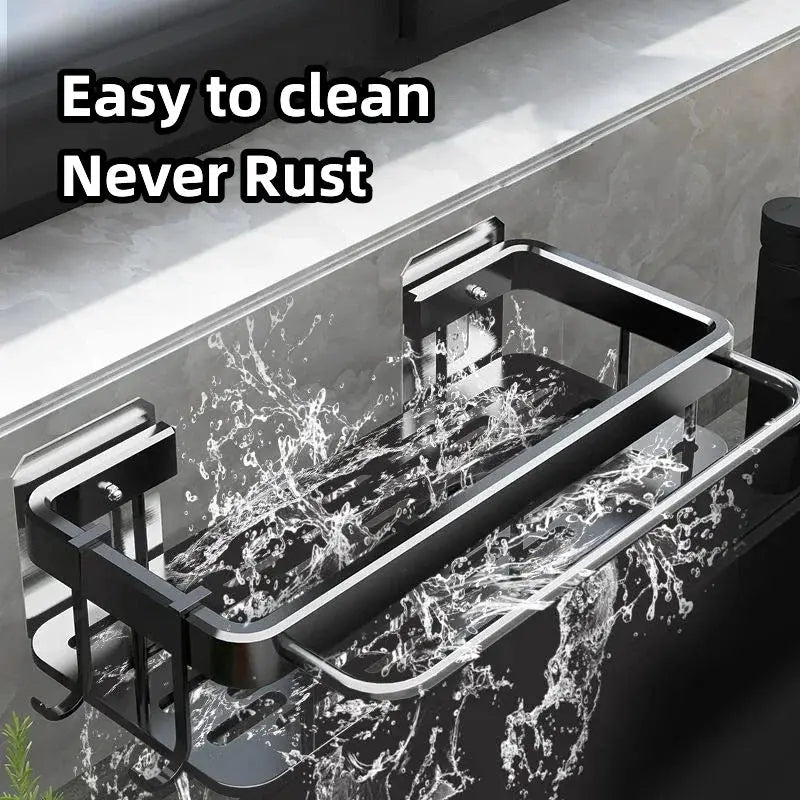 Non perforated kitchen storage rack cloth drain rack, sink dishwashing cloth sponge storage basket bathroom storage rack from PriceLows™