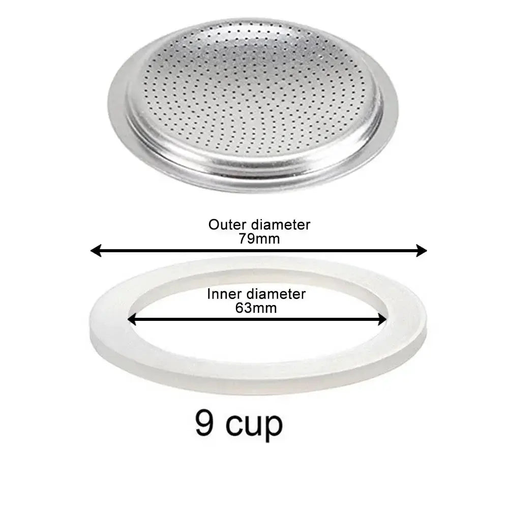 Moka Pot Gasket | Soft Silicone | Espresso Pot Compatible | Fits Most Moka Pots