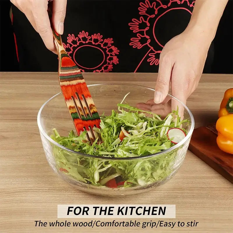 Kitchen Pakkawood Wooden Spoons For Cooking Nonstick Pakkawood Serving Utensils Set Salad Servers Set Cooking Utensils Set from PriceLows™