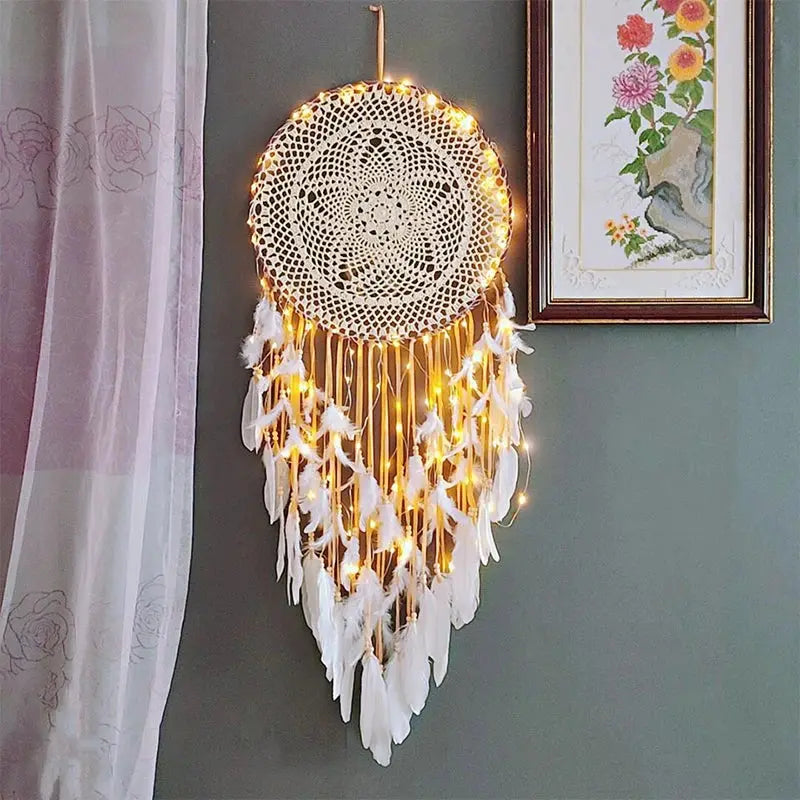 big dream catcher hanging/light decoration nordic decoration home girls room/nursery/kids decor dreamcatcher children room new 5 from PriceLows™