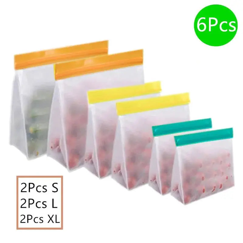 Reusable PEVA Food Bag | Freezer Safe | Leakproof | Stand Up