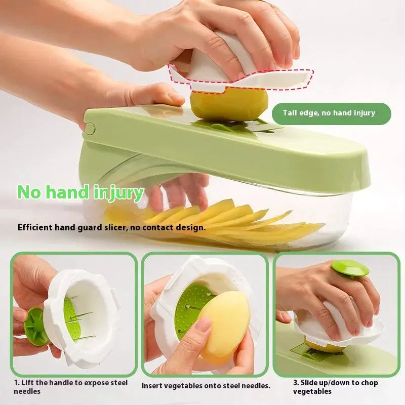 Vegetable Chopper | Stainless Steel Blades | Multi Functional Dicer Grater