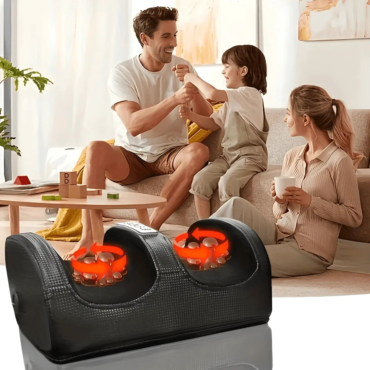 Shiatsu Foot Massager | Heated | Multi Speed Rollers | Black