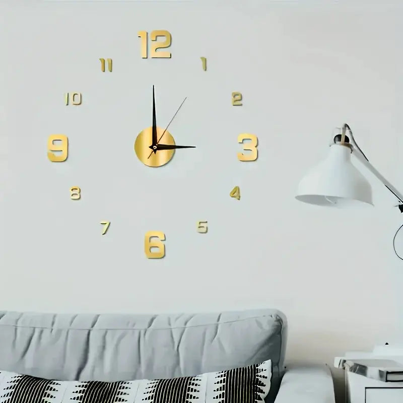 Simple LED wall clock with night light function, silent, modern decorative digital wall clock, DIY 3D digital wall clock from PriceLows™