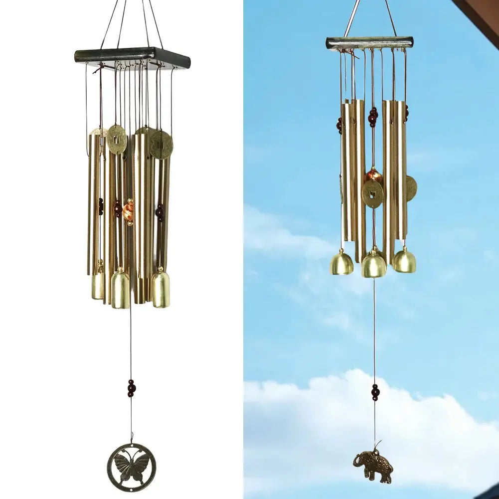 Aluminum Tube Wind Chime Metal Pipe Wind Chime Wind Bell Music Pendant Door Hanging Windchime Home Garden Decoration from PriceLows™