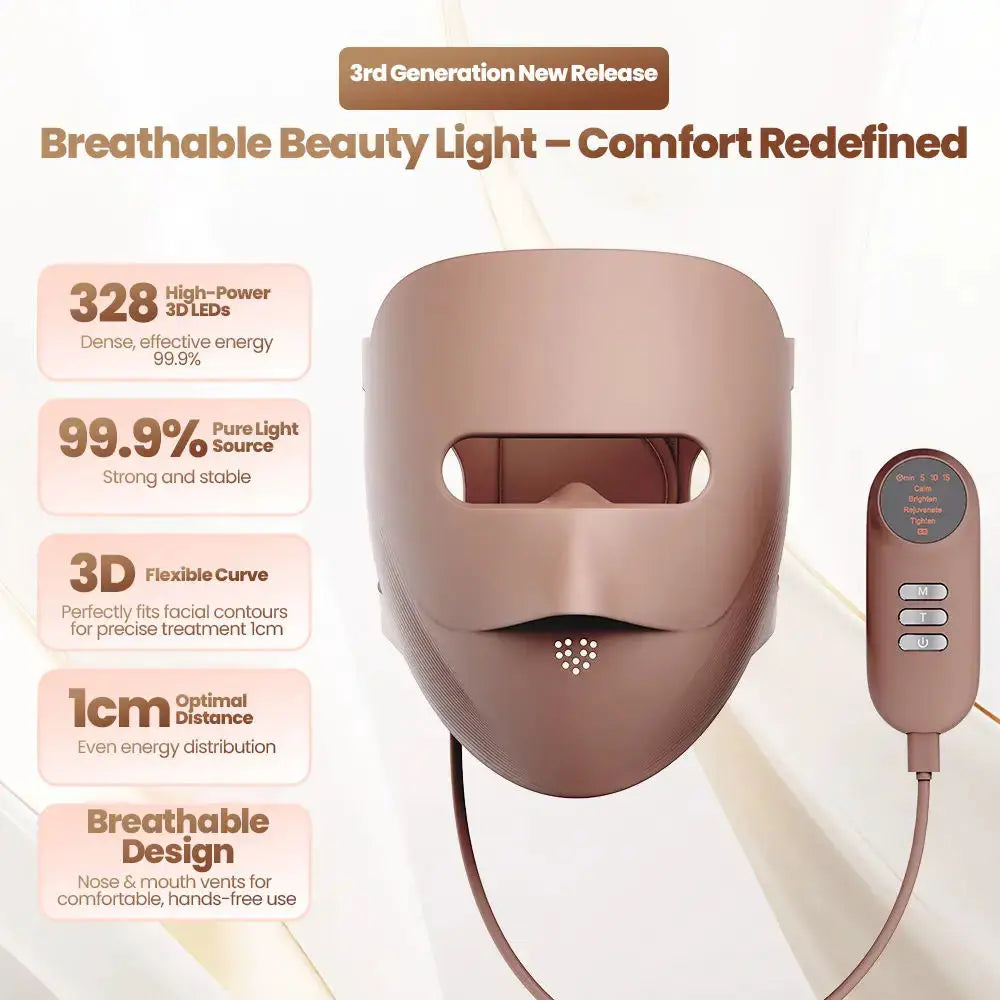 3D LED Facial Mask 4 Colors Wireless Red Light Therapy Infrared Photon Skin Rejuvenation Wrinkle Removal Anti Acne Shrink Pores from PriceLows™
