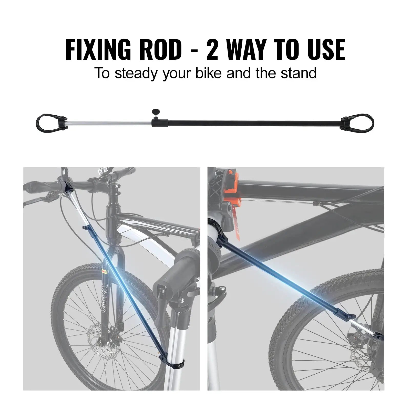 SucceBuy Bike Repair Stand Heavy-duty Aluminum Adjustable Height Magnetic Tool Tray Telescopic Arm Foldable for Home Shops from PriceLows™