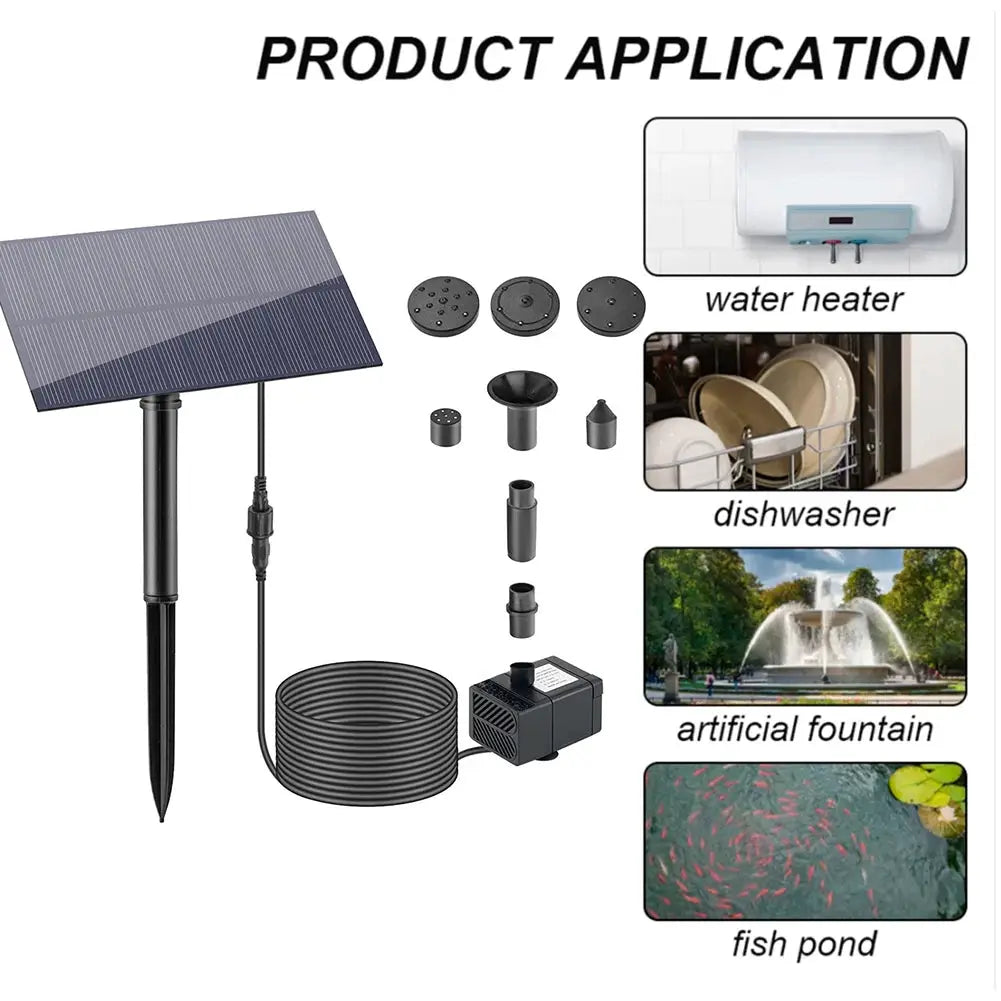 5W 5V Fountain Panel Pump Garden Decoration with Stake Solar Panel Water Pump Watering System Energy Saving Kits for Fish Tank from PriceLows™