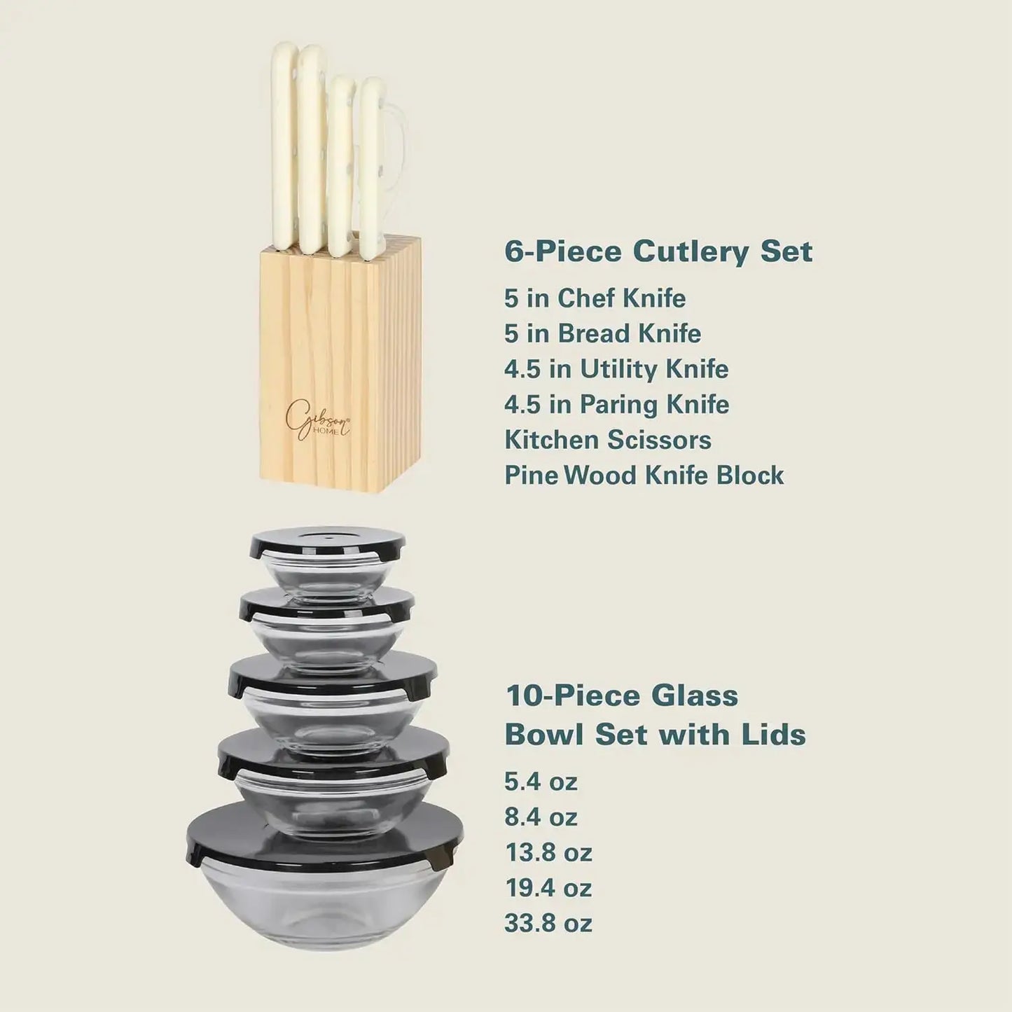 74-Piece Kitchen in a Box Set Pots and Pans Cookware Dinnerware Flatware Utensils Glasses from PriceLows™