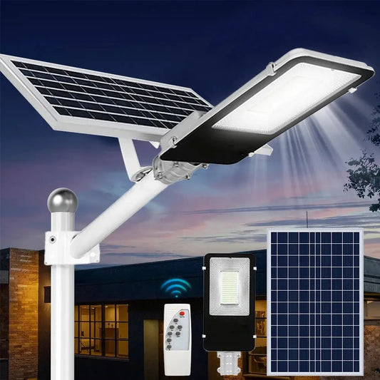 8000mah High Power Solar Street Lights Outdoor Commercial Parking Lot Light Dusk to Dawn Solar Security Flood Lights Solar Lamp from PriceLows™