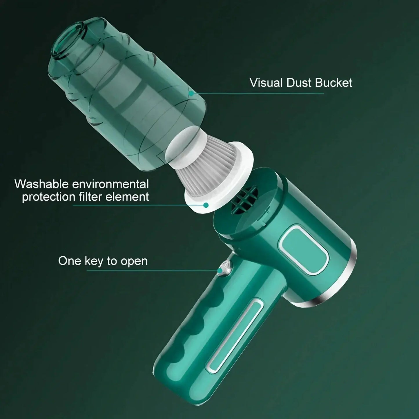 Cordless Car Vacuum Cleaner | 60W High Suction | Rechargeable Handheld