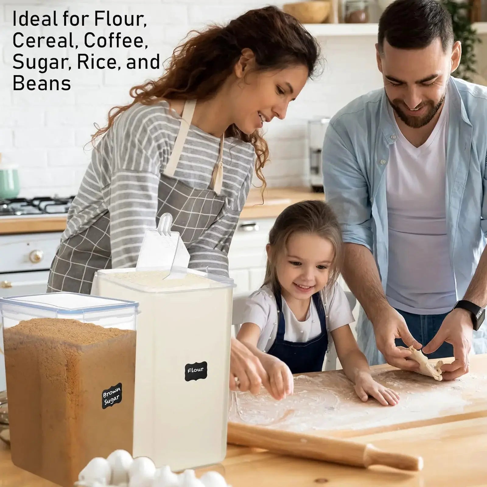 2Pcs Large Airtight Food Storage Containers Pantry 8.7L For Cereal Flour Sugar Pantry Organization from PriceLows™