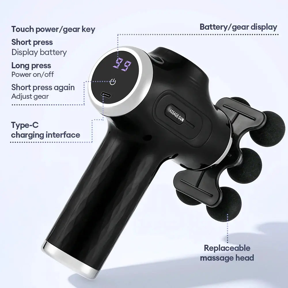 Mini Massage Gun | Wireless | 38 Speed Levels | Percussion Massager