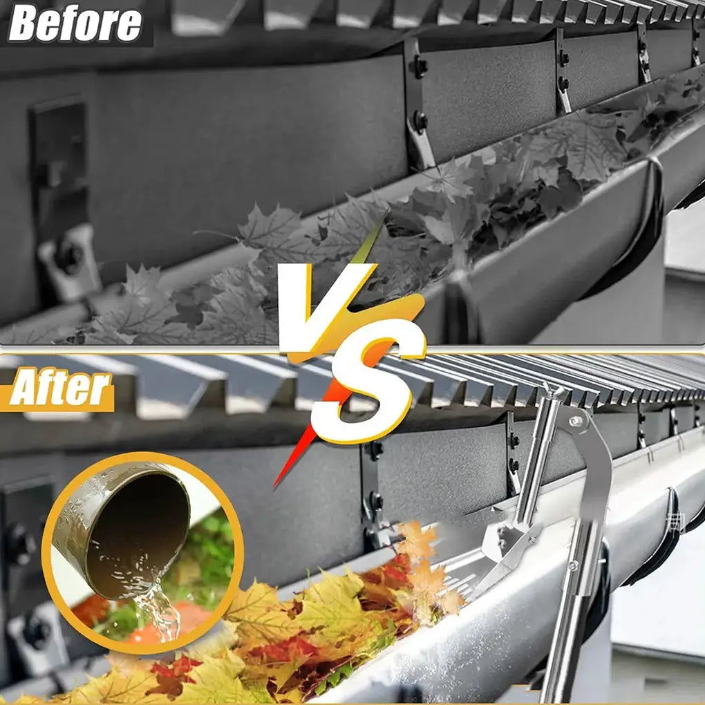 1pc Gutter Cleaning Shovels Thicken Rustproof Gutter Cleaner Scoop Foldable Sturdy Leaf Cleaning Spoon Roof Eave Gutters from PriceLows™