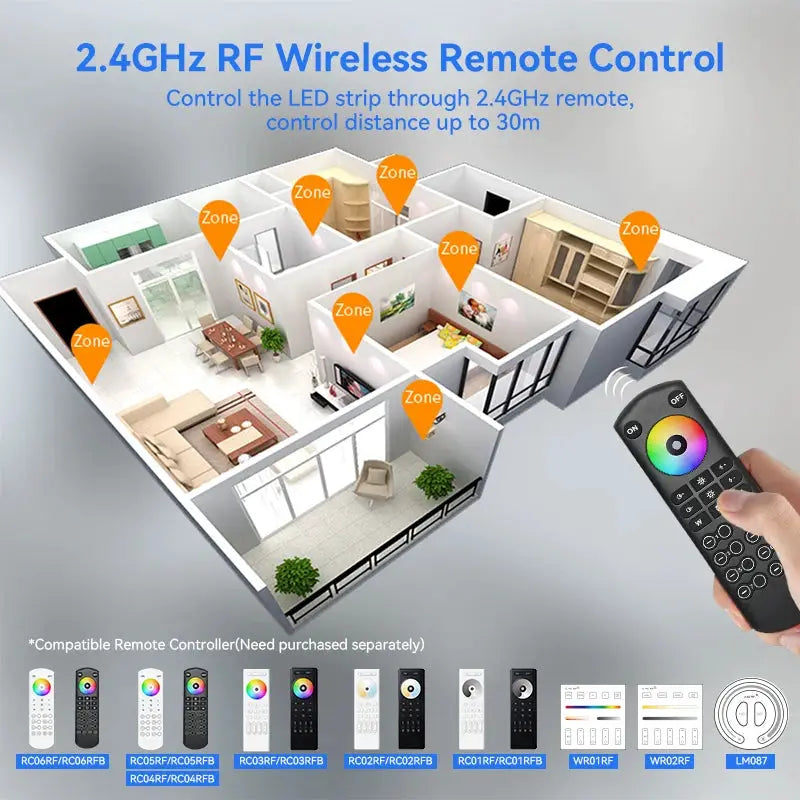 New 5 In 1 Tuya Zigbee 3.0 Led Controller Hue Bridge Alexa Voice Control for Singel Color CCT RGB RGBW RGBCCT Led Strip Use from PriceLows™