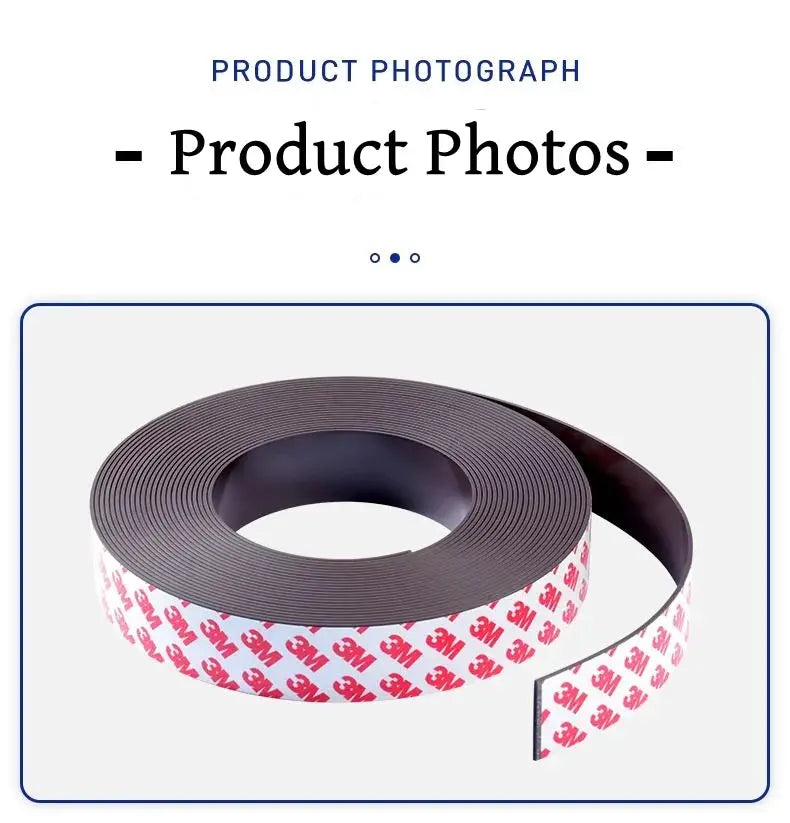 3M Magnetic Strong Adhesive Tape Double-Sided 10Mm/20Mm/30Mm/40Mm Self-adhesion Screen Window Curtain Soft Magnet Adhesive Tape from PriceLows™