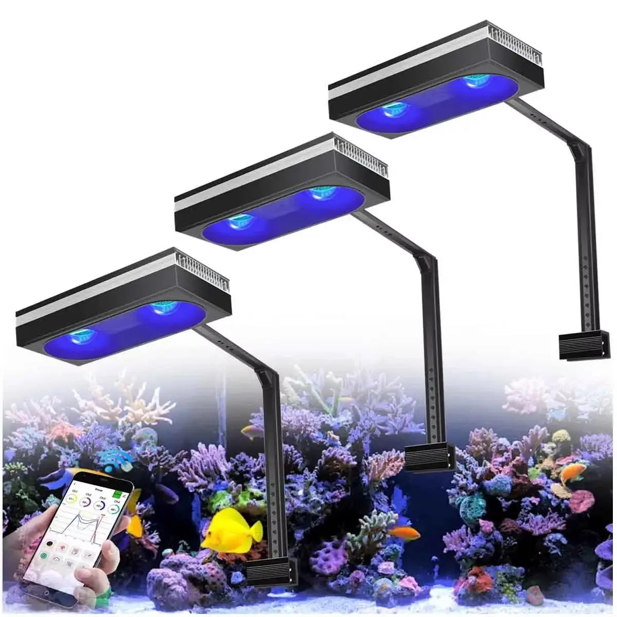 LED Aquarium Reef Light | 180W WiFi | Full Spectrum | Clip On