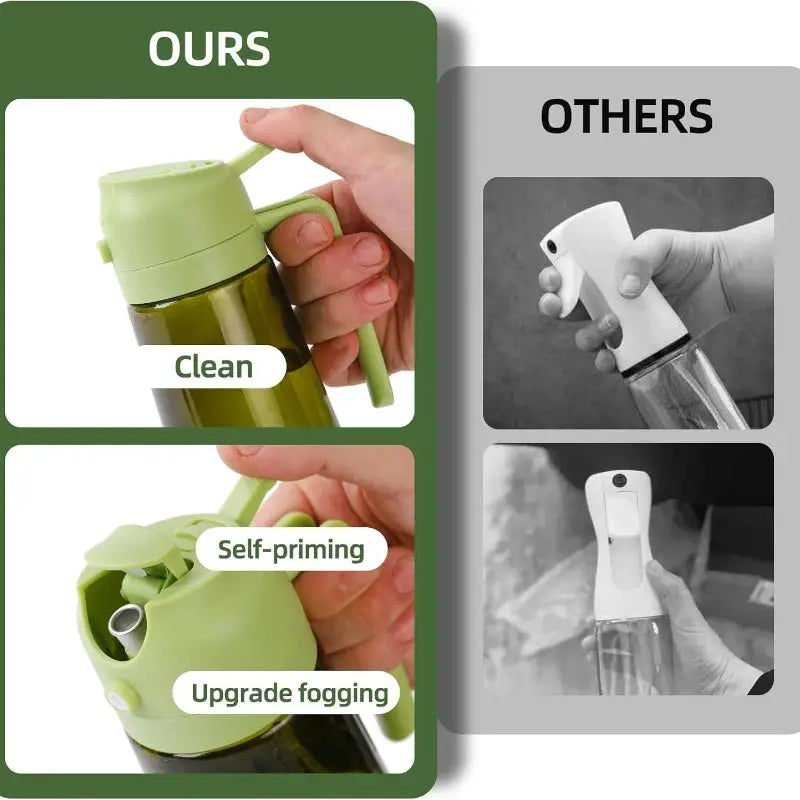 Olive Oil Dispenser Plastic Bottle for Kitchen Gadgets Air Fryer Accessories Olive Oil Sprayer Cooking Light-Blocking Dark Green from PriceLows™