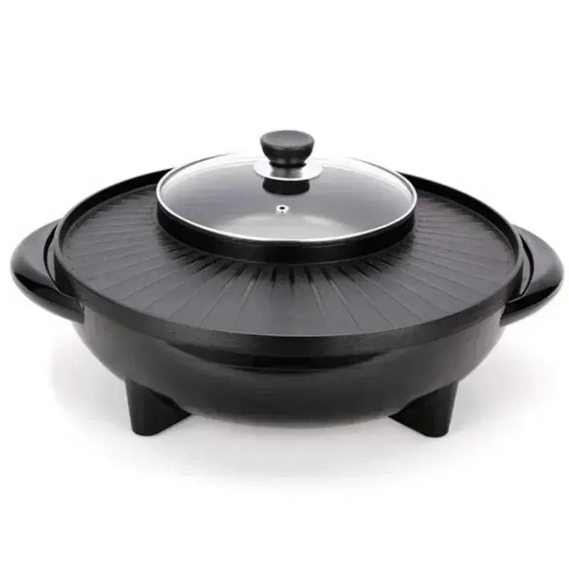 2-In-1 Electric Hot Pot And Grill | 1500W | 34cm Round Non-Stick | 3-4 People