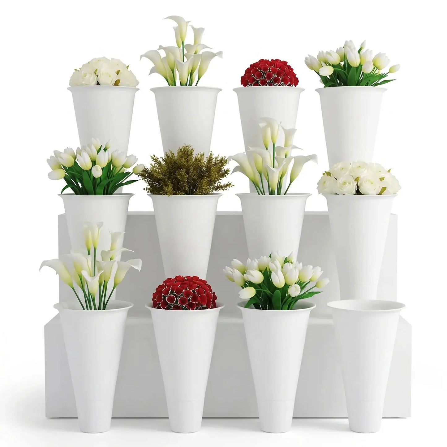 12 PCS Plant Stand Tapered Buckets (Flower Stand Not Included) Plastic Tapered Buckets for Home Patio Balcony Garden from PriceLows™