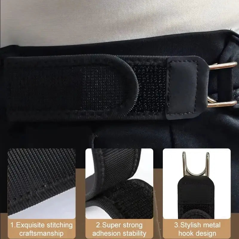 Elastic Belt | Buckle Free | Adjustable Metal Hook | Unisex