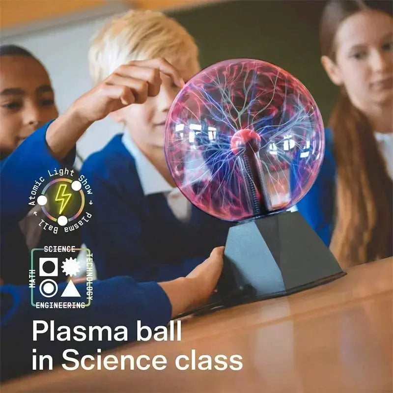 8 Inch Sound Control Magic Plasma Ball Lamp LED Night Light Atmosphere Touch Glass Plasma Light Christmas Party Decor Lighting from PriceLows™