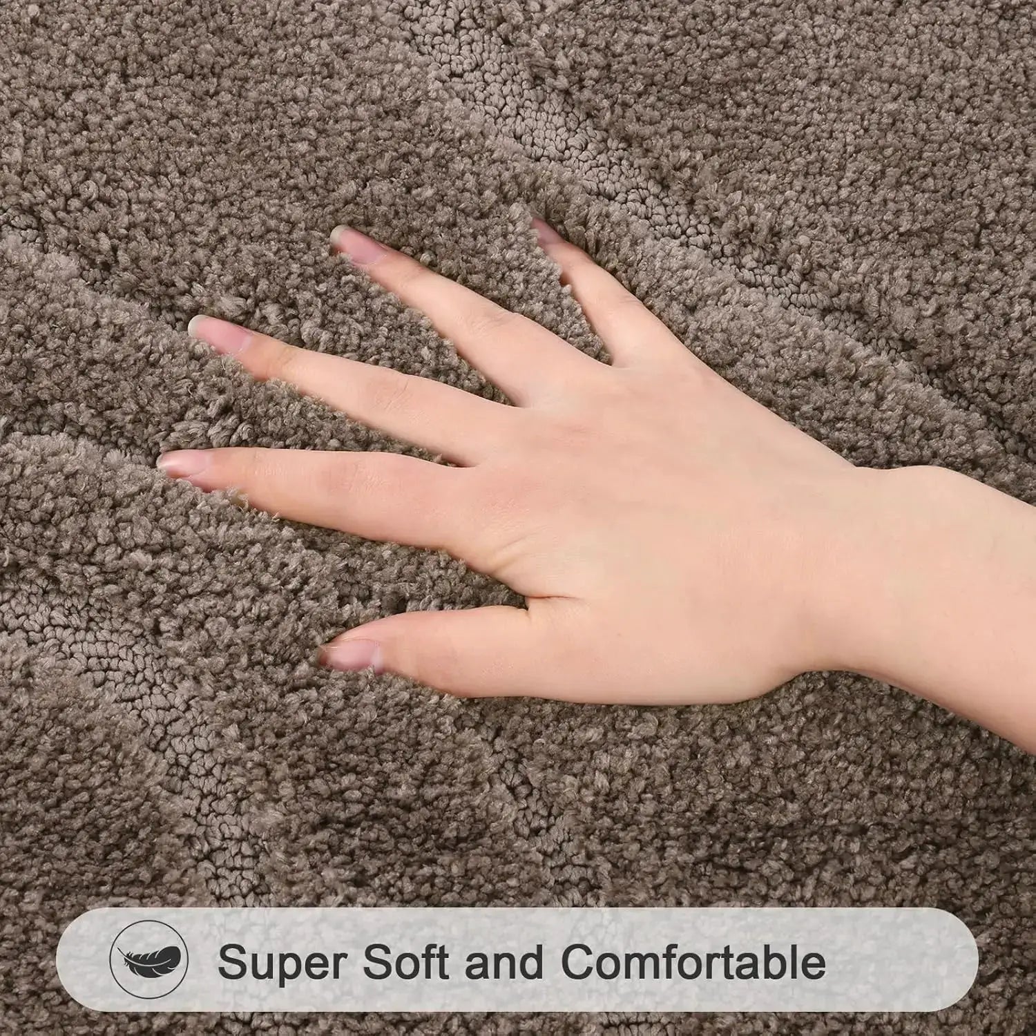 HEBE Bathroom Rugs Sets 5 Piece, Soft Absorbent Microfiber Bath Mat for Bathroom, Non Slip Washable Bath Rug Set with To from PriceLows™