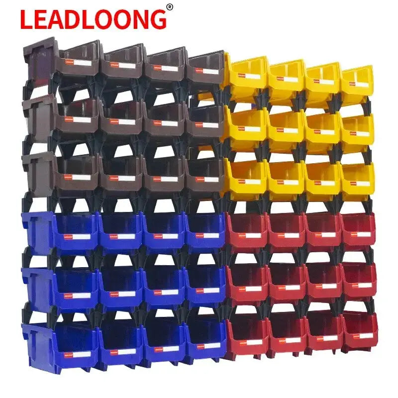 LEADLOONG V3 Garage Box 12pc 11x5x5inch/27.6*13.9*12.8cm Workshop Goods Shelves Organizer Bin Screw Parts Hardware Storage Case from PriceLows™
