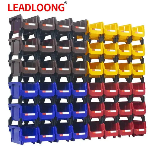 LEADLOONG V3 Garage Box 12pc 11x5x5inch/27.6*13.9*12.8cm Workshop Goods Shelves Organizer Bin Screw Parts Hardware Storage Case from PriceLows™