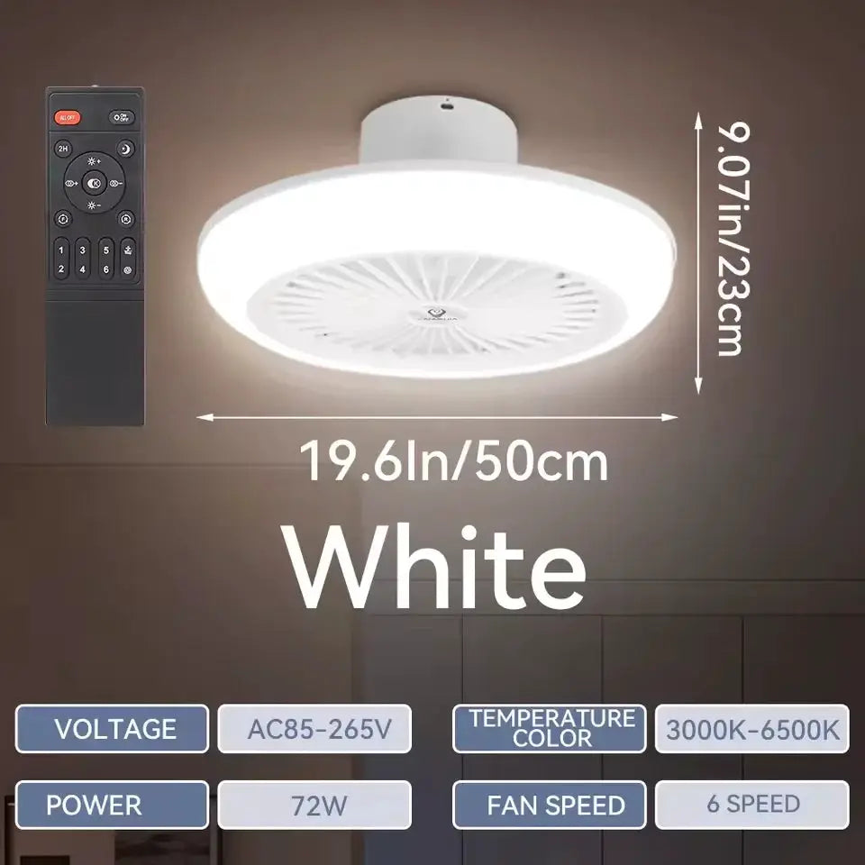 Dimmable Ceiling Fan Light | 110V/220V | E27 Base | Remote, 3 Color Temperatures