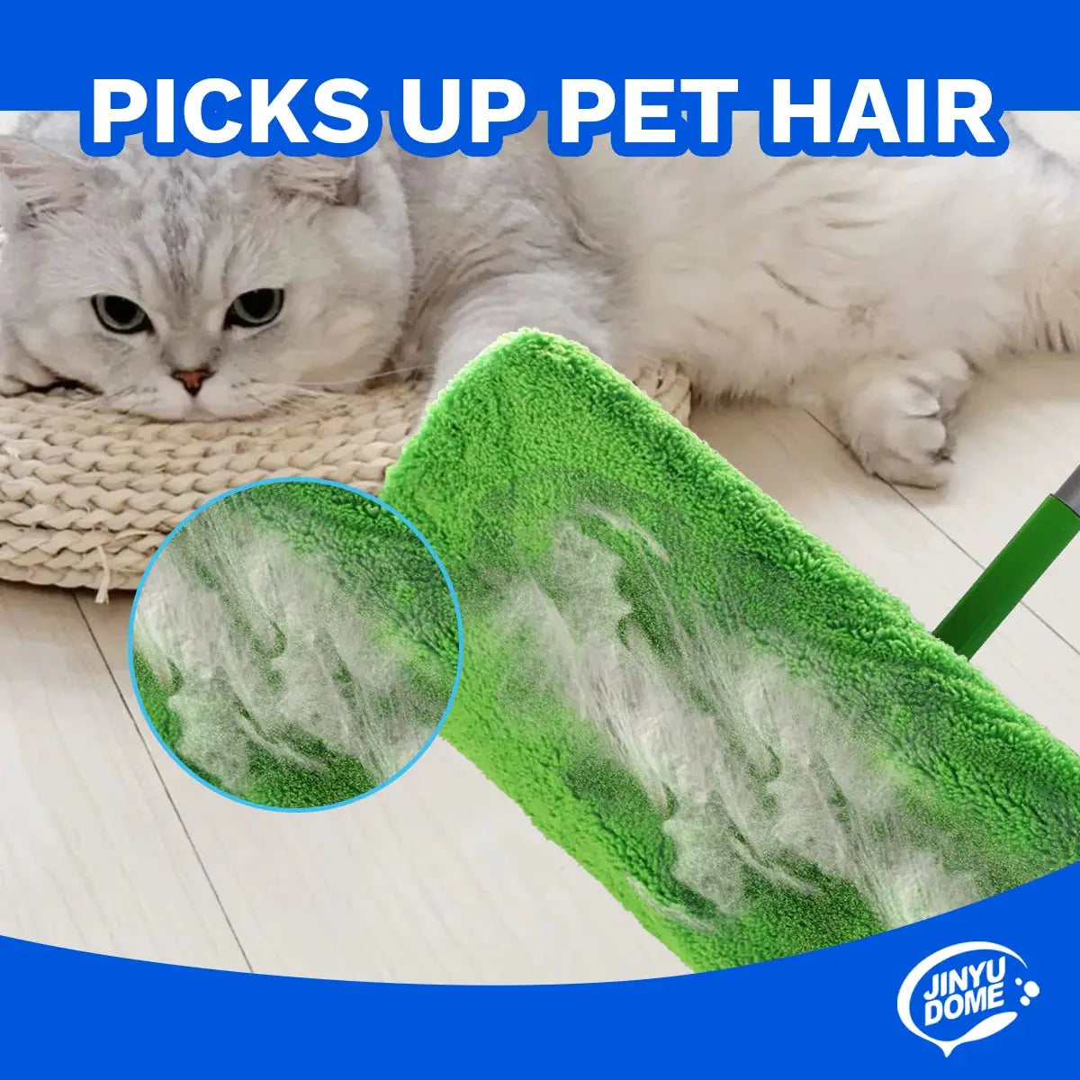 JINYUDOME 3Pcs Reusable Microfiber Mop Pads For Swiffer XL Sweeper Refills Washable Green Dry & Wet Mopping Floors Cloths 17“*5” from PriceLows™