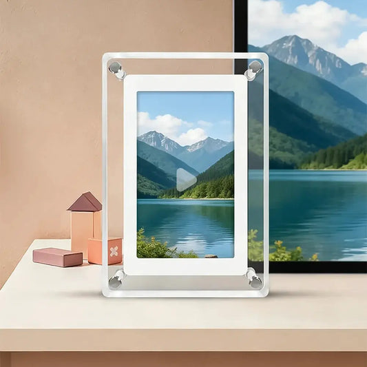 5inch IPS Screen Acrylic Digital Photo Frame 4GB Memory Rechargeable Battery Auto Rotate Portable Digital Picture Frame from PriceLows™
