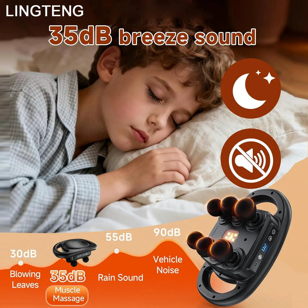 Massage Gun | 6 Massage Heads | 9 Speed Settings | Handheld Percussion Massager