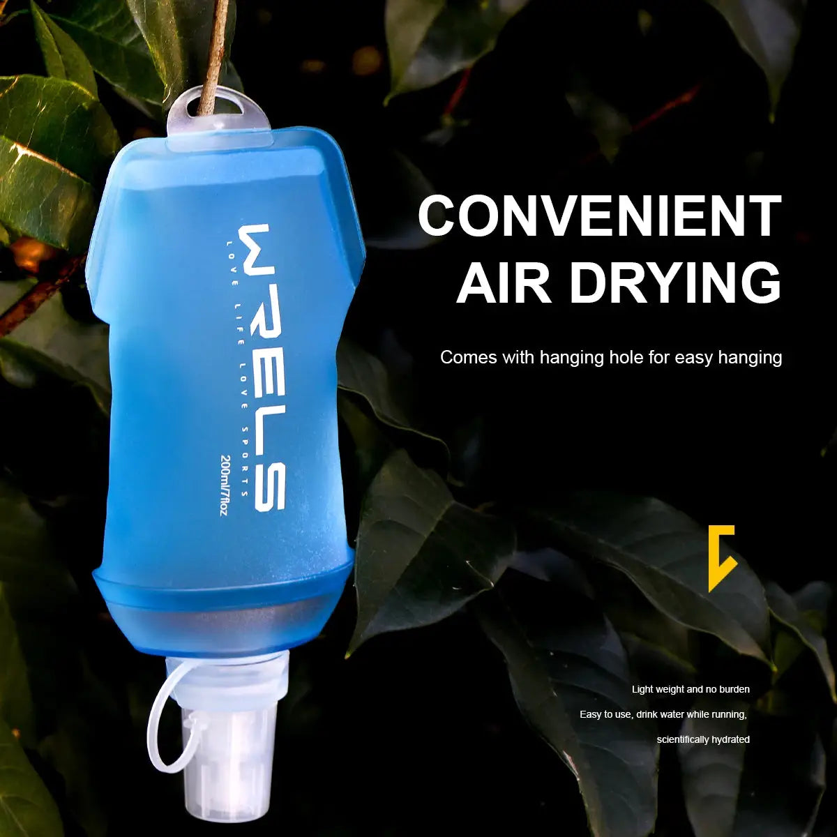 WRELS Foldable Silicone Water Bottle Outdoors Traveling Sport Running Cycling Kettle Healthy Soft Material TPU BPA-Free Kettle from PriceLows™