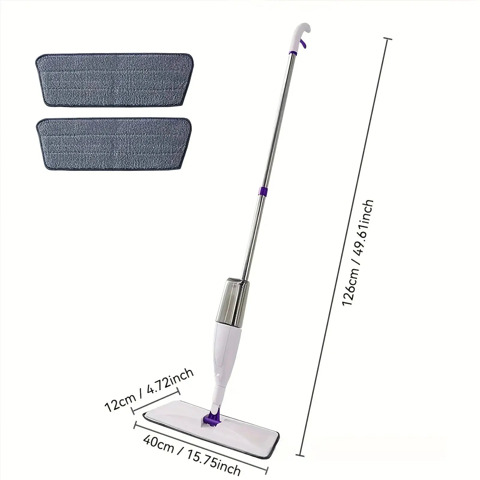 1 Set Spray Mop for Office Cleaning, Professional Commercial Floor Cleaner with 6 Reusable Pads, Efficient 360- Flexible Mop from PriceLows™