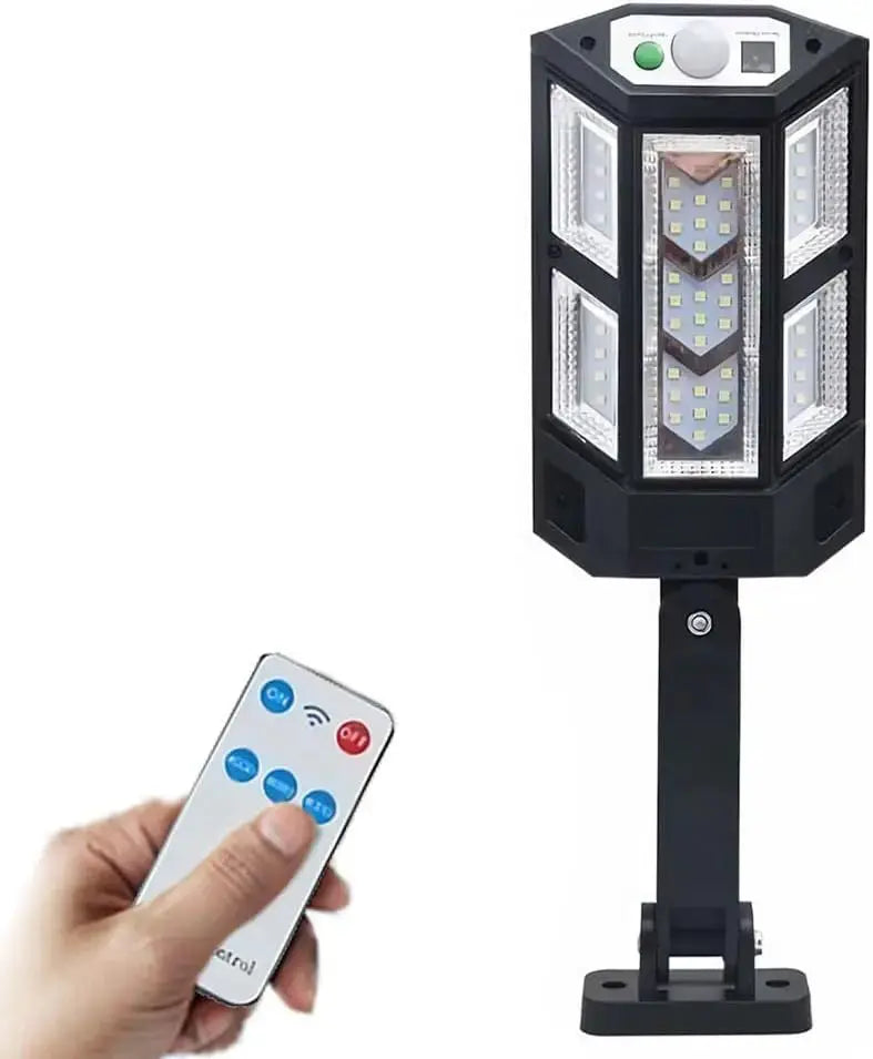 LED solar wall light, IP65 waterproof solar floodlight, with remote control, suitable for gardens, patios, and parking lots. from PriceLows™